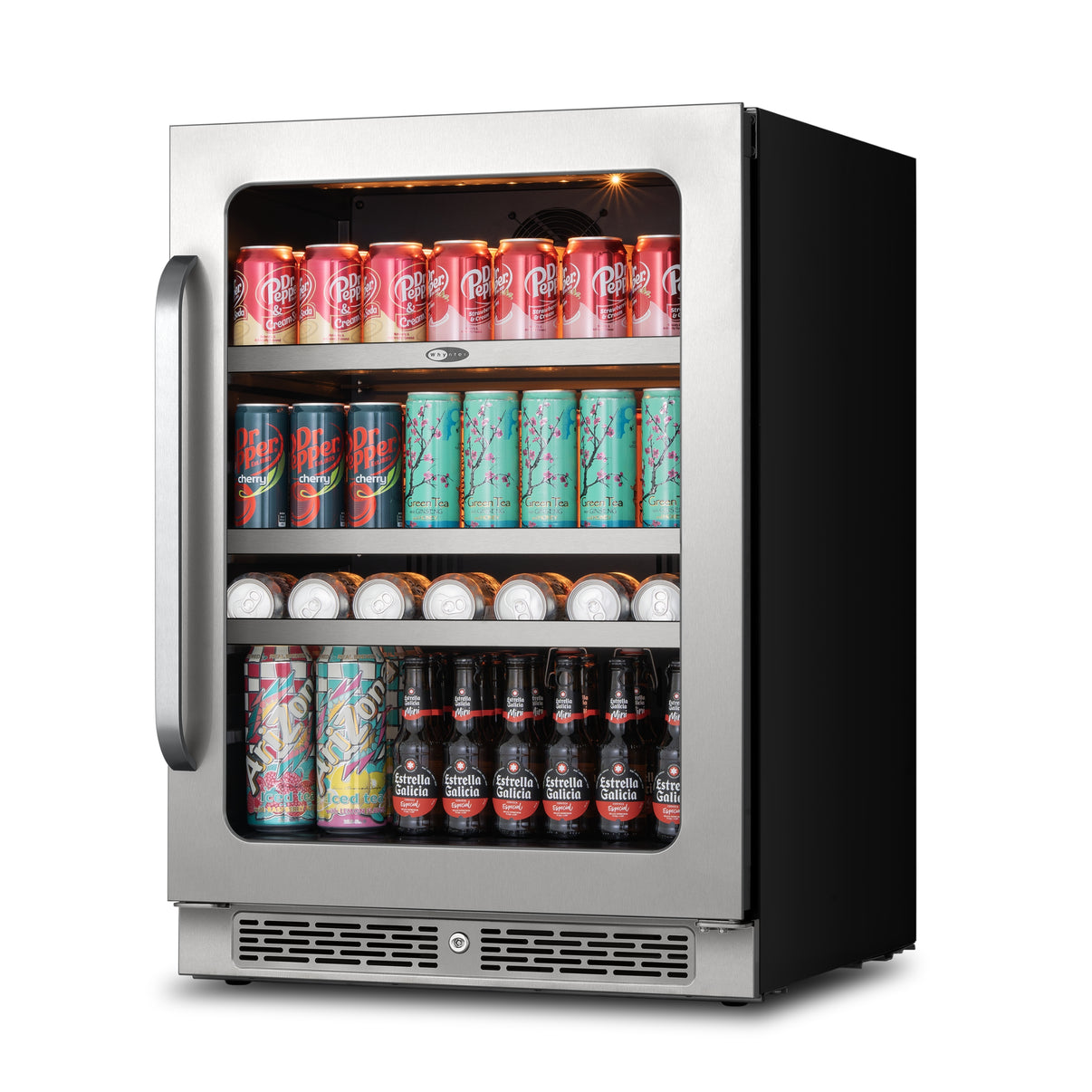 Whynter BSR-140SB 24-inch undercounter beverage refrigerator - white background front view