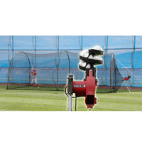Heater Jr. Pitching Machine w/ Feeder & Xtender 24' Batting Cage