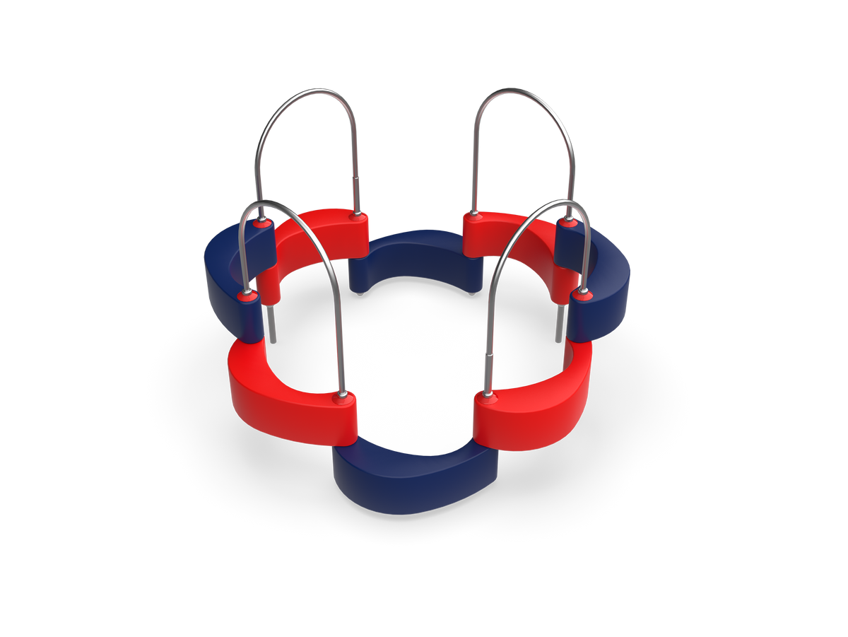 UltraPlay PlayShell Circular Climber freestanding playground climbing structure, front view