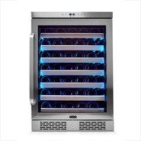 Whynter BWR-545XS Elite Spectrum Lightshow 54 Bottle Built-in Wine Refrigerator front view