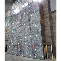 Spectrum Sports Modular Climbing Panels - 4x4 rock textured fiberglass climbing wall panels installed in a facility