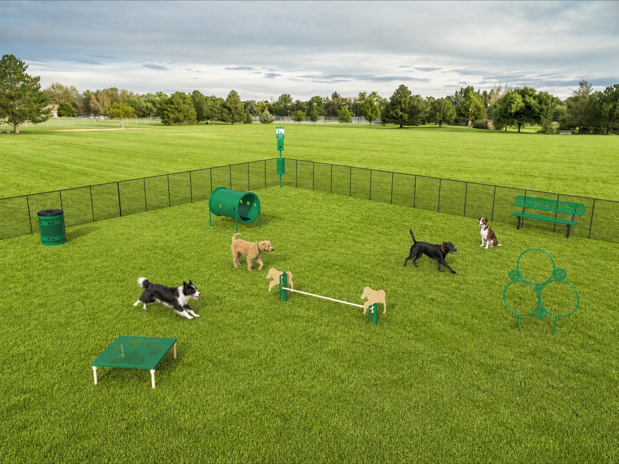 BarkPark Best in Show Course in Natural beige and green color scheme
