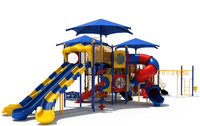 Playground Boss Big Time Commercial Playground - Primary Color Scheme, Front View