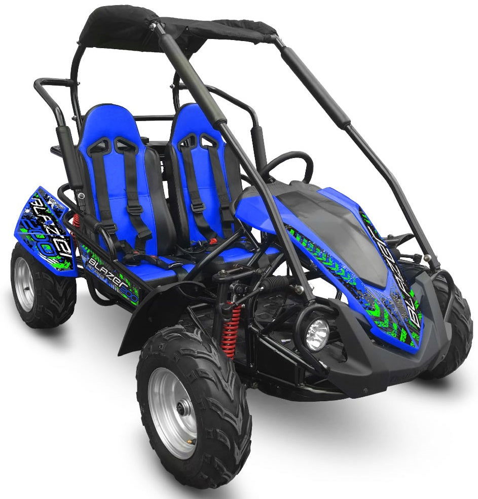 TrailMaster Blazer 200R Mid-Size Go Kart - front three-quarter view