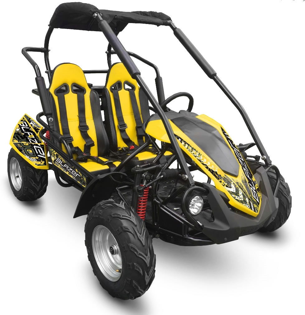 TrailMaster Blazer 200R Go Kart - side profile view