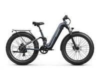 Puckipuppy Boxer ST Ebike in Metallic Gray - Full Suspension All Terrain Fat Tire Electric Bike