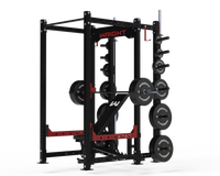 Wright C-300 Cage Rack full view - commercial power rack with 11-gauge 3x3 steel uprights