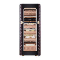 Afidano C5 1400 Ct Electric Cigar Humidor front view with suede exterior
