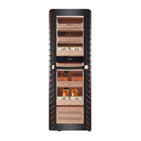 Afidano C8 2500 Ct Electric Cigar Humidor - Front View with Suede Finish