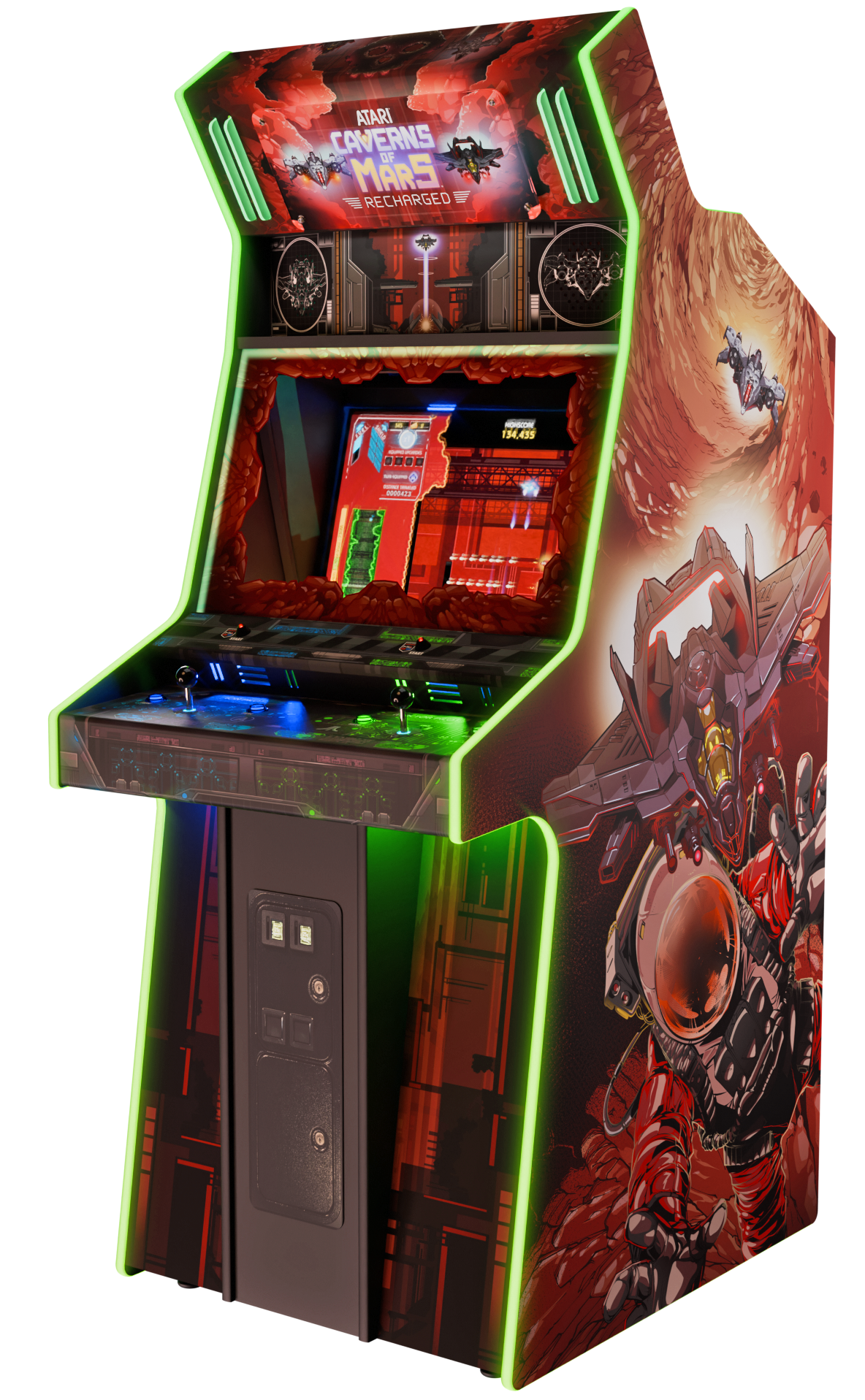 Caverns of Mars Recharged MirrorFX arcade cabinet - left side view