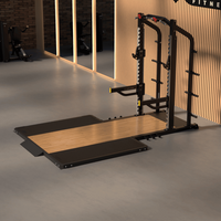 HOIST Fitness 6ft Sound Dampening Wood Platform in Matte Black frame - front view