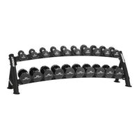 HOIST Fitness CF Commercial 2-Tier Horizontal Dumbbell Rack