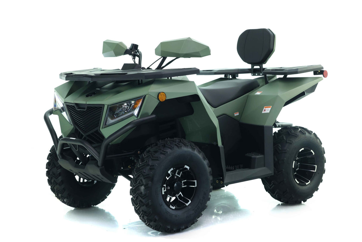 Apollo Cyber Roamer 250cc EFI ATV in Olive Green - side profile view