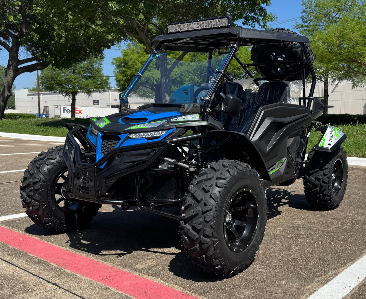TrailMaster Cheetah 300Pro EFI Deluxe UTV Go Kart in Blue - Full Hero View