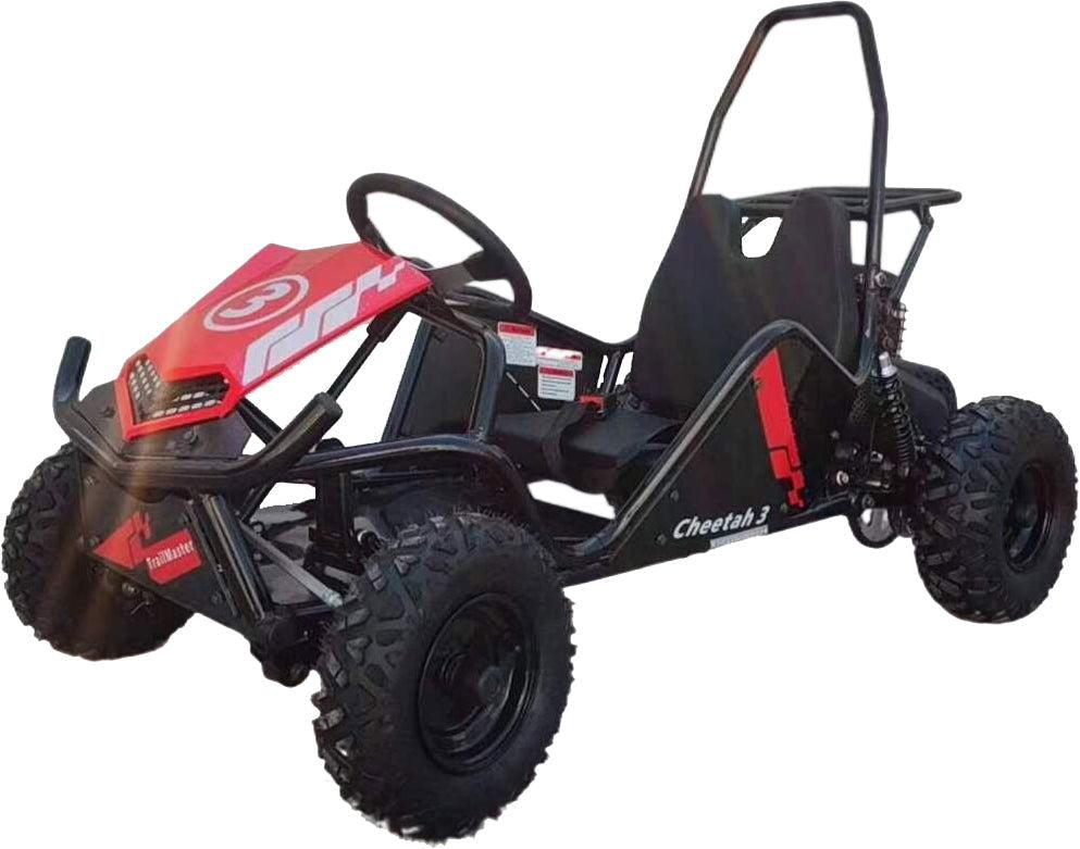 TrailMaster Cheetah 3 Kids 80cc Mini Go Kart - full view hero shot