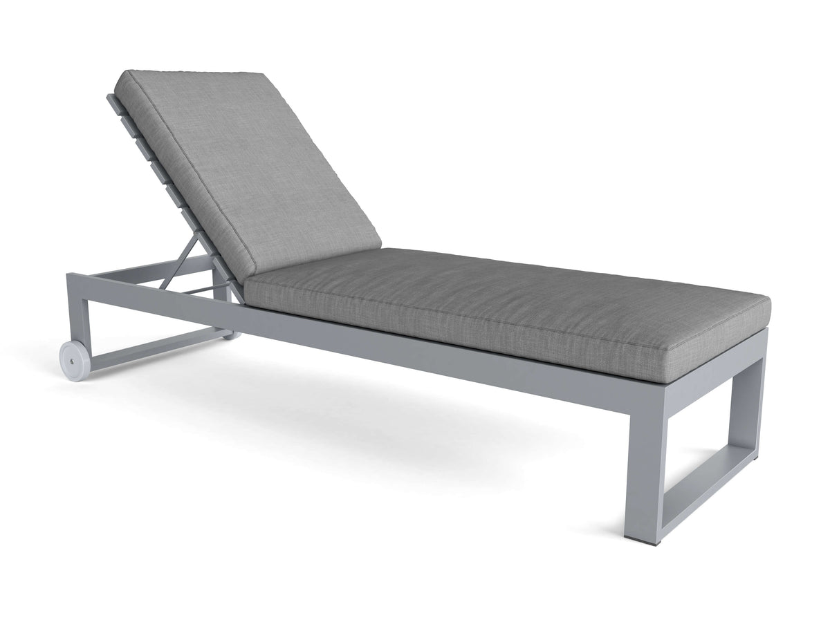 Anderson Teak Lucca Sun Lounger - Dark Grey Aluminum