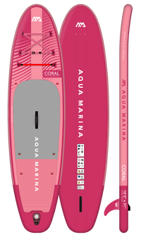 Aqua Marina Coral Stand Up Paddle Board with Carbon/Fiberglass Hybrid Paddle