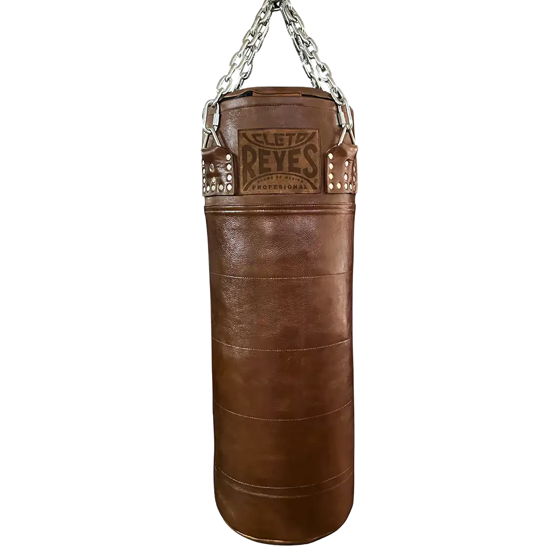 Cleto Reyes Cowhide Heavy Bag Vintage 1945 Special Edition - Brown Leather with Laser-Engraved Label