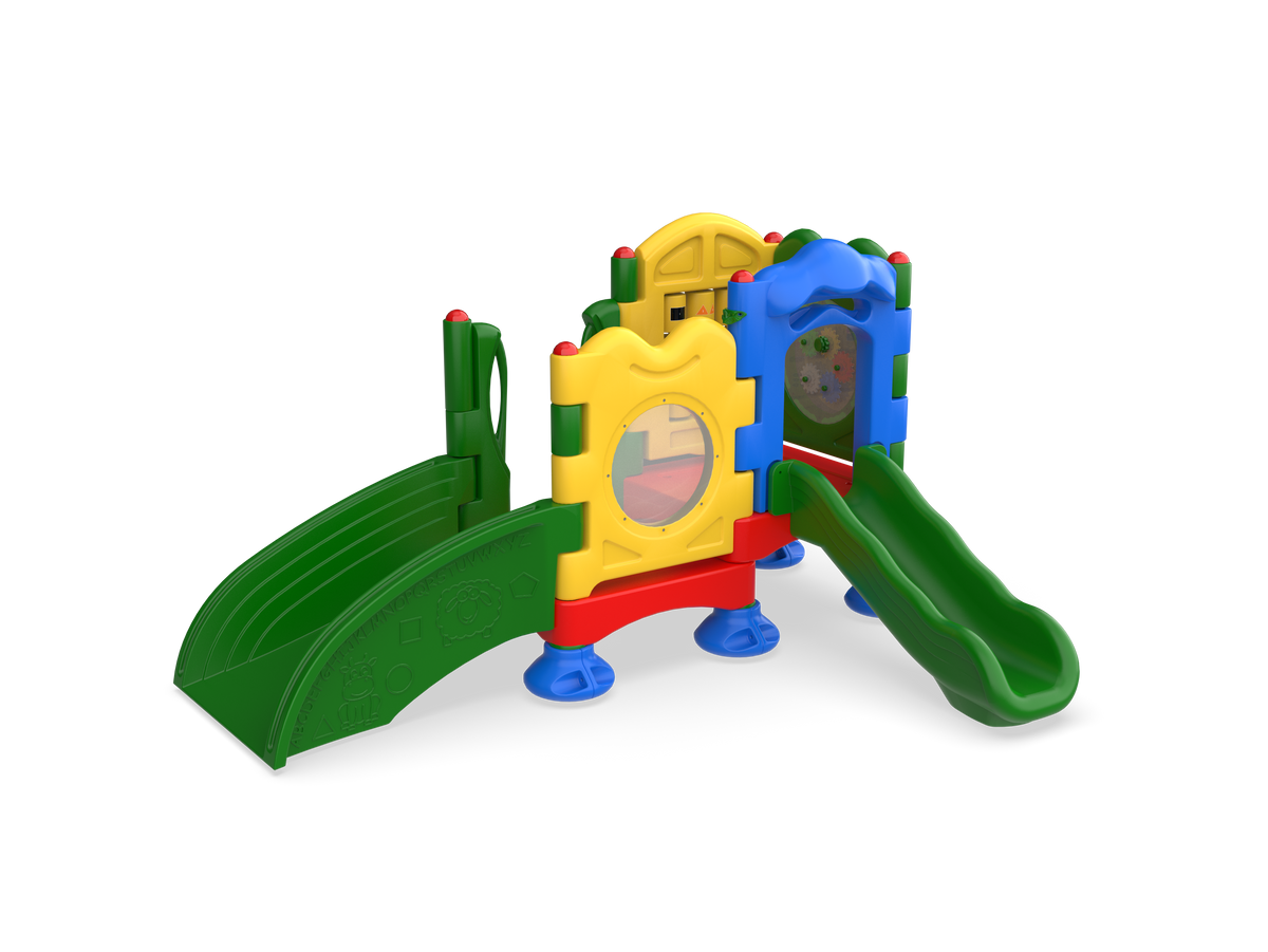 UltraPlay Discovery Center Spring two-deck toddler play structure front view
