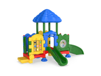 UltraPlay Discovery Center Sapling three-deck toddler play structure - full view