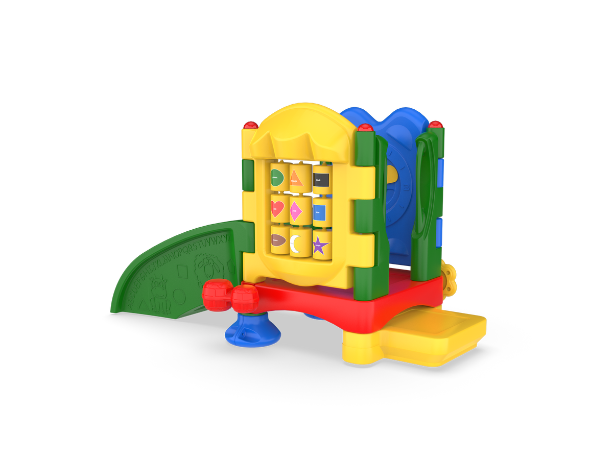UltraPlay Discovery Center Super Sprout toddler play structure - no roof, front view