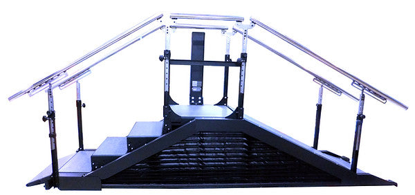 DST8000 Triple 3-in-1 physical therapy stair and incline trainer with parallel bars