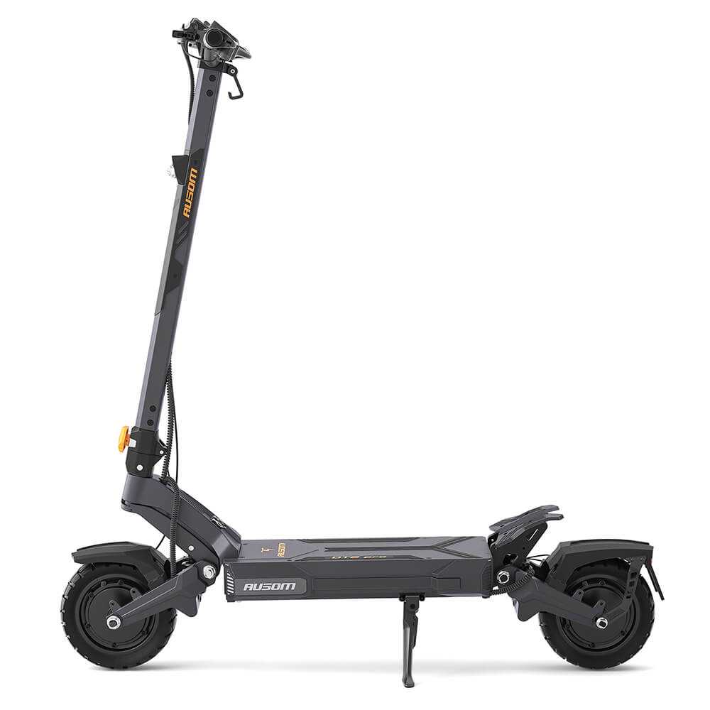 Ausom DT2 Pro Electric Scooter - full view showing dual motor frame and 71-mile range design