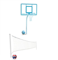 Dunn Rite Deck Shoot Combo Deck-Mounted Pool Basketball & Volleyball Set - Clear