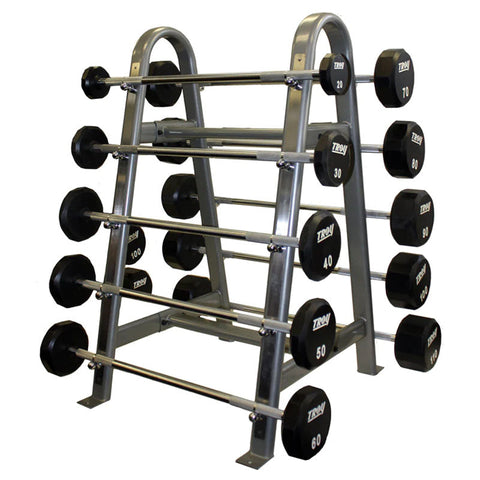 Image of 12-Sided 20-110lb Solid Rubber E-Z Curl Barbell Set by Troy Barbell