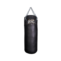 Cleto Reyes Cowhide Heavy Bag in black leather, available in Large and Extra Large sizes filled or unfilled