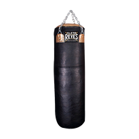 Cleto Reyes Extra Heavy Bag in black leather, shown full view for boxing training