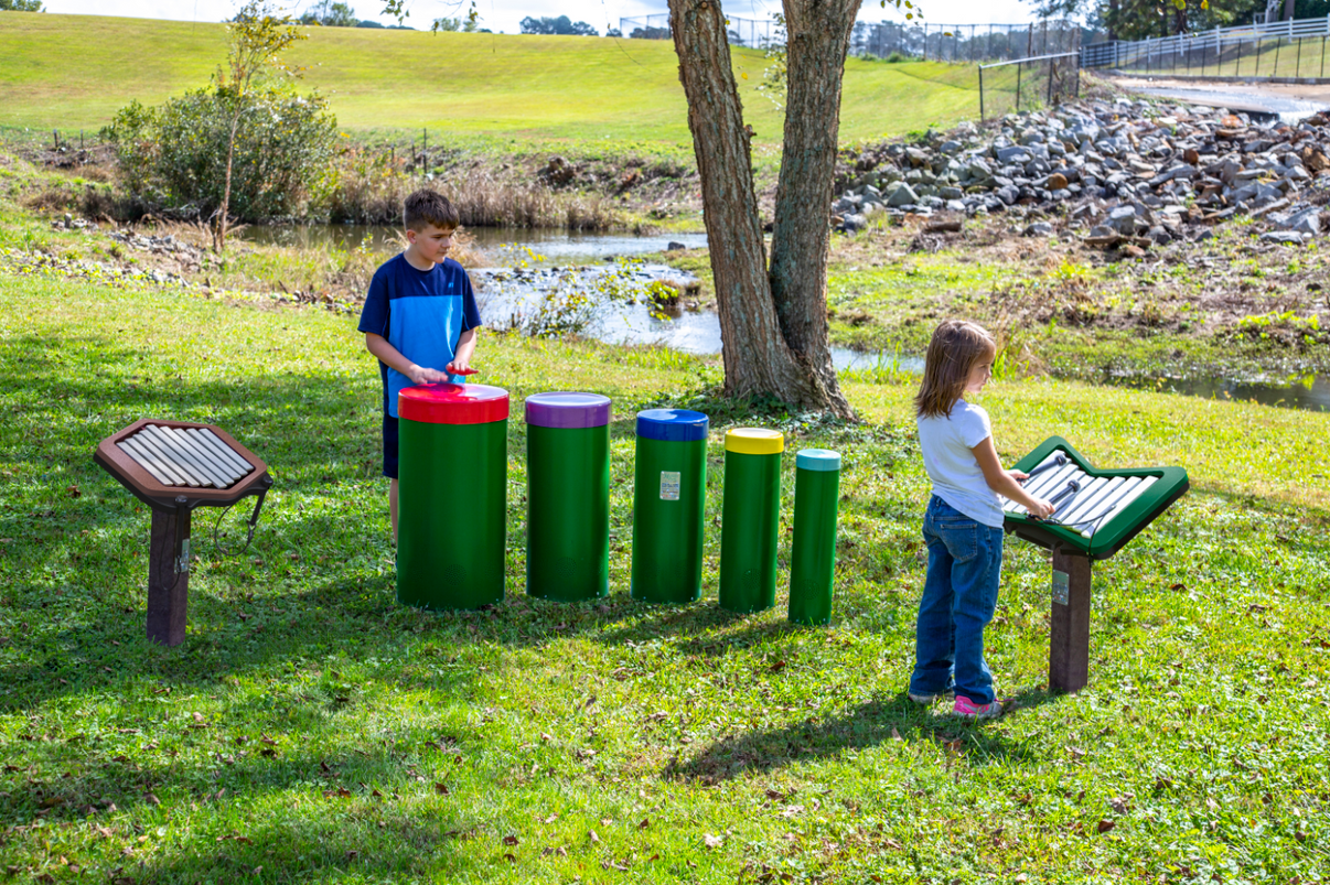 Freenotes Early Childhood Ensemble featuring Tuned Drums, Melody, and Rhythm outdoor instruments
