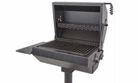 Kay Park ECG1941 Covered Charcoal Grill - 500 sq in cook surface with hinged cover and pedestal mount