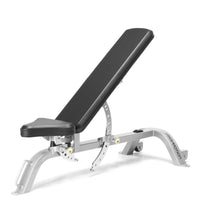 Freemotion EPIC Adjustable Bench EF203 - three-quarter view in upright incline position