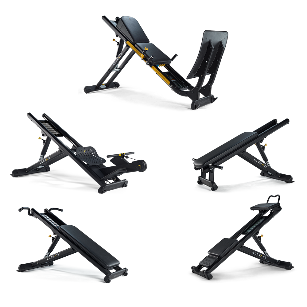 Total Gym ELEVATE Circuit 5-piece commercial bodyweight training set in matte black