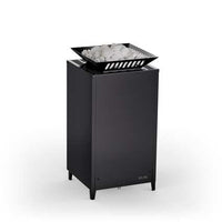 EOS Cubo Avantgarde Freestanding Electric Sauna Heater in Matte Black with Upper Stone Basket