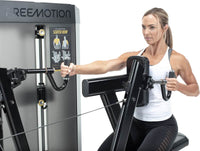 Freemotion EPIC Selectorized Seated Row - female user three-quarter view