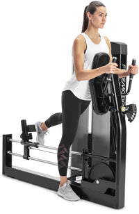Freemotion EPIC Selectorized Glute Machine ES820 - three-quarter view with user