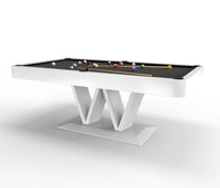 White Billiards The Evalina Modern Slate Pool Table
