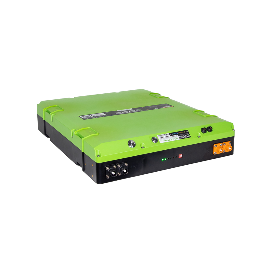 EXPION360 E360 51.2V 60Ah Edge LiFePO4 Deep Cycle Battery with Bluetooth CANBus and VHC Internal Heating - right side hero view