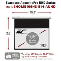 Elite Screens Evanesce AcousticPro UHD Series Projector Screen