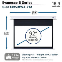 Elite Screens Evanesce B Series Projector Screen