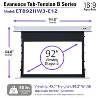 Elite Screens Evanesce Tab-Tension B Series Projector Screen