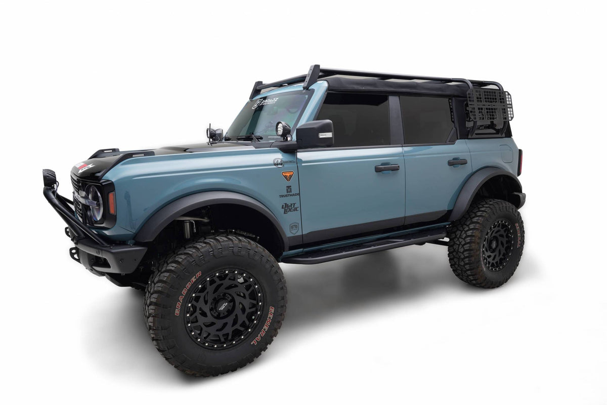 ZROADZ 2021-2026 Ford Bronco Soft Top Roof Rack with Oversized MOLLE Panels - 4-Door - Hero Shot