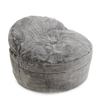 Cordaroys Convertible Bean Bag Chair and Full Size Bed - NEST Chinchilla