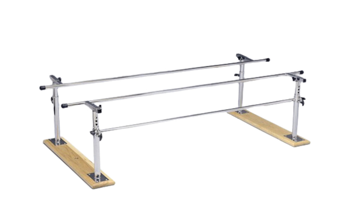 CanDo Adjustable Folding Parallel Bars with steel base for rehabilitation therapy