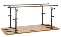 CanDo Platform Mounted Parallel Bars - Height and Width Adjustable, 7-foot length for physical therapy