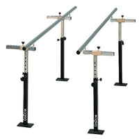 CanDo Floor-Mounted Adjustable Parallel Bars 7' for Physical Therapy - front view