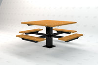 Frog Furnishings T-Table 4ft Picnic Table - Cedar Slats, Alternate Right Side View