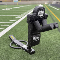 Rae Crowther Fight'n Trainer Pass Rush Sled full view - powder coated black with spring-wire bendable arms
